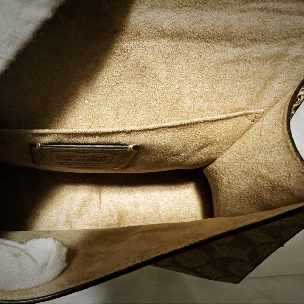 Coach Leopard and White Satchel - Picture 10 of 17